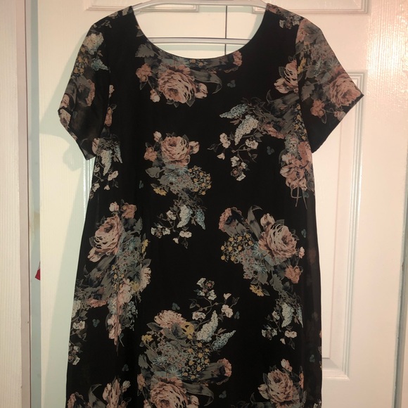 Short floral pattern dress - Picture 1 of 2